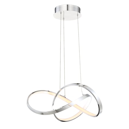 Dweled Vornado 20in LED Pendant 3000K in Chrome PD-877